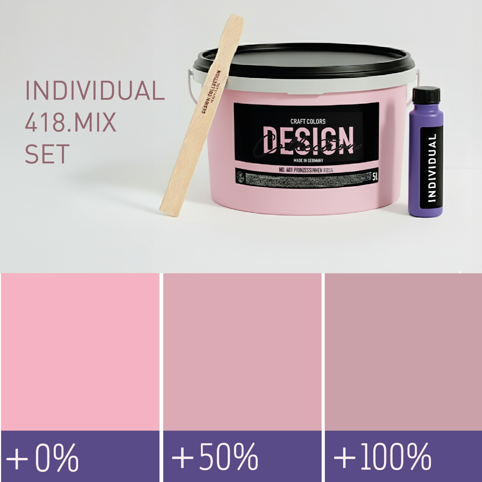 Peinture murale Mauve Vieux Rose-Violet n° VP401-823 Collection Design