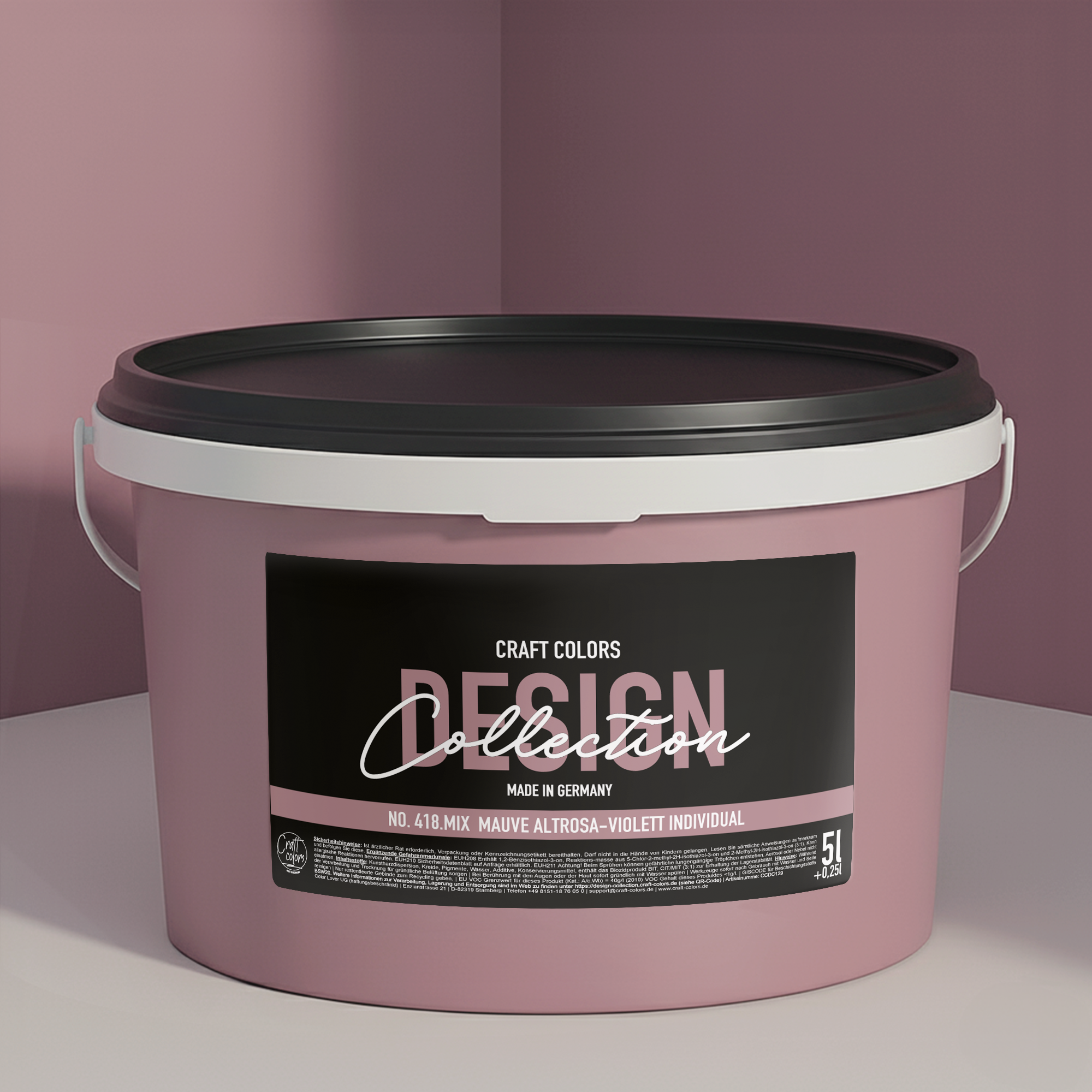 Peinture murale Mauve Vieux Rose-Violet n° VP401-823 Collection Design