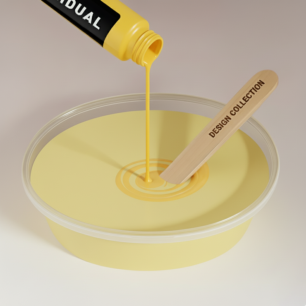 Couleur du mur : jaune citron pastel beurre, réf. VP901-340, Collection Design