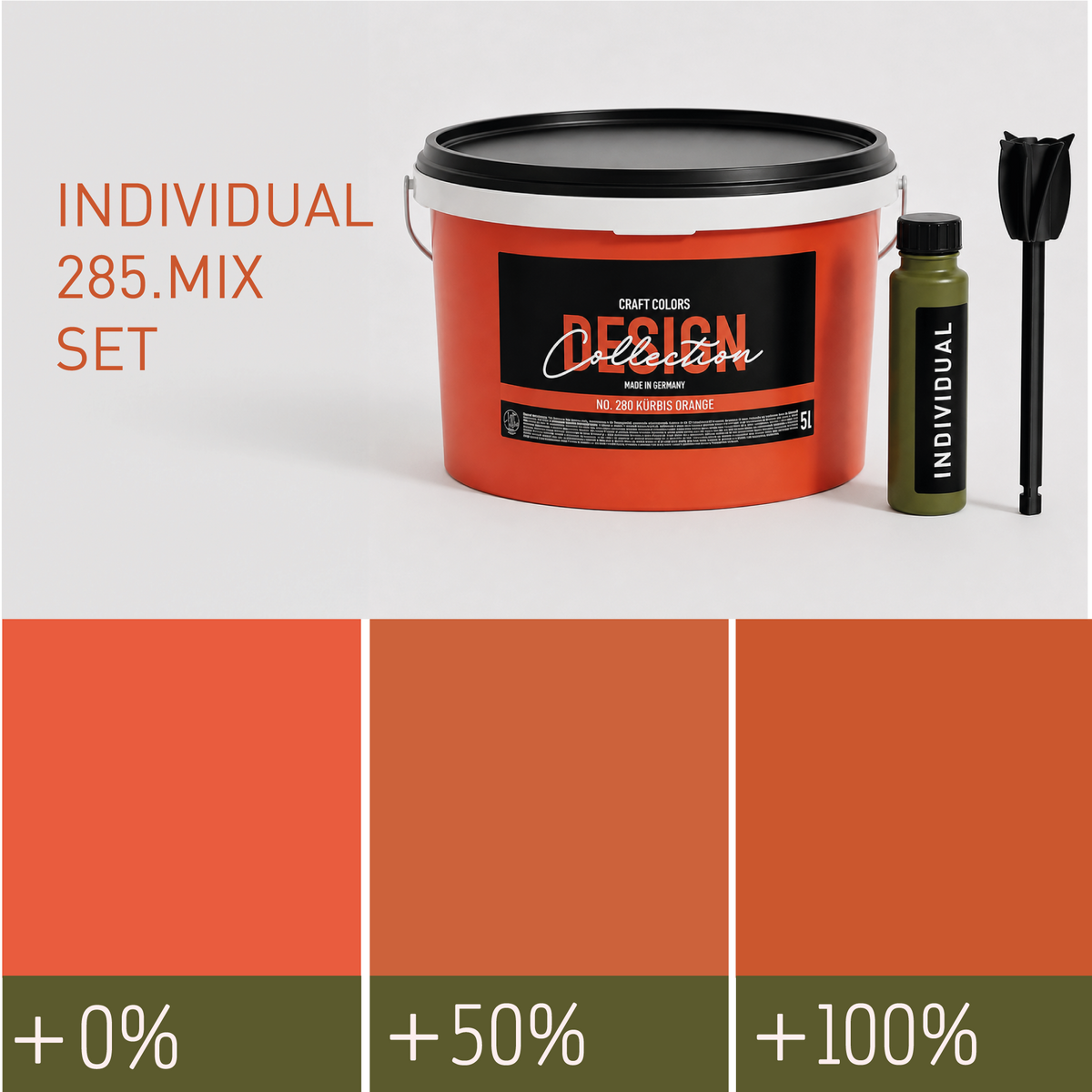 Peinture murale Rouge rouille n° 285.mix Individual (5,25 L) mat élégant