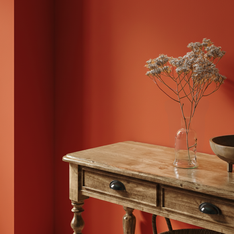 Peinture murale rouge rouille n° 285.mix DC Individual