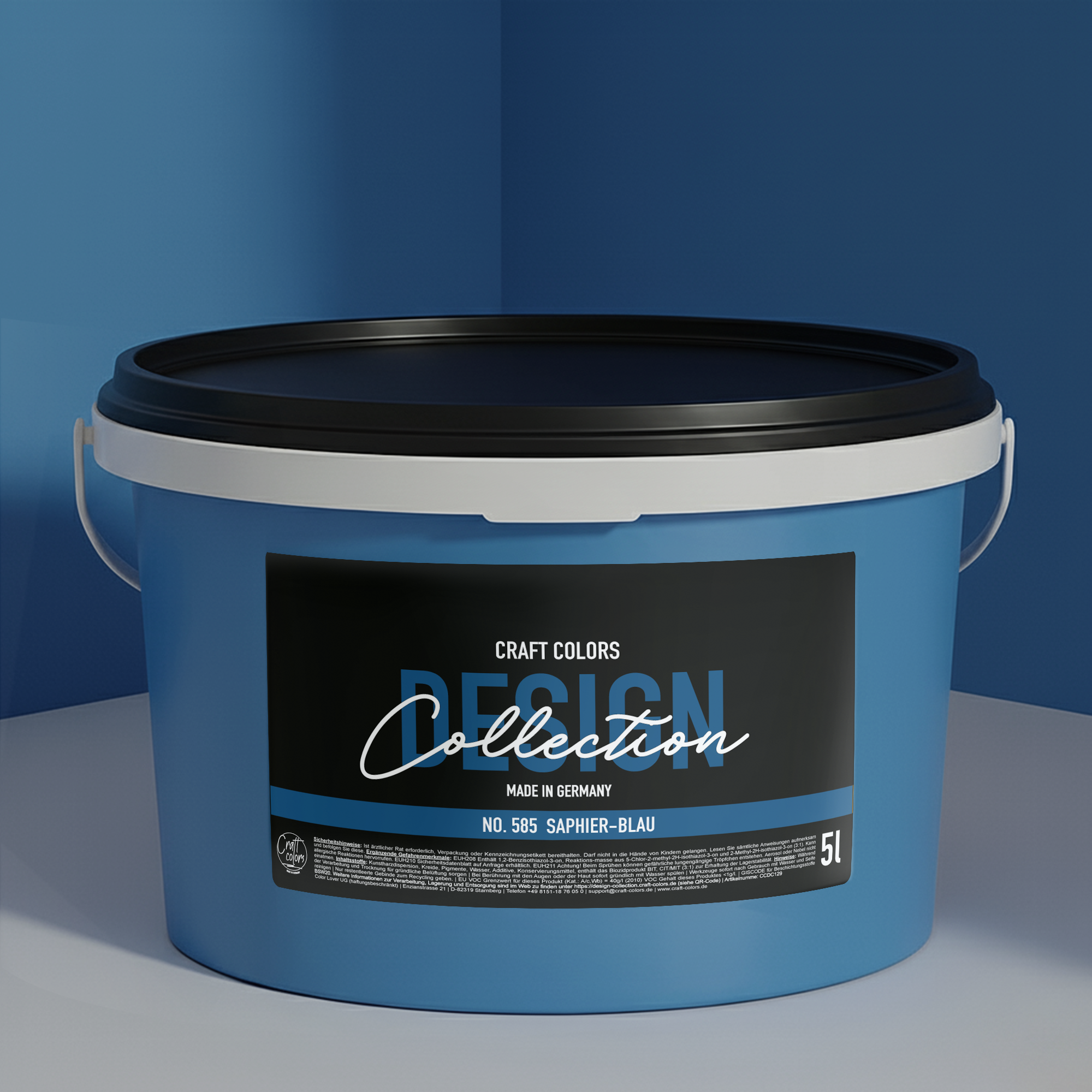 Peinture murale Bleu Saphir n° 353 Collection Design