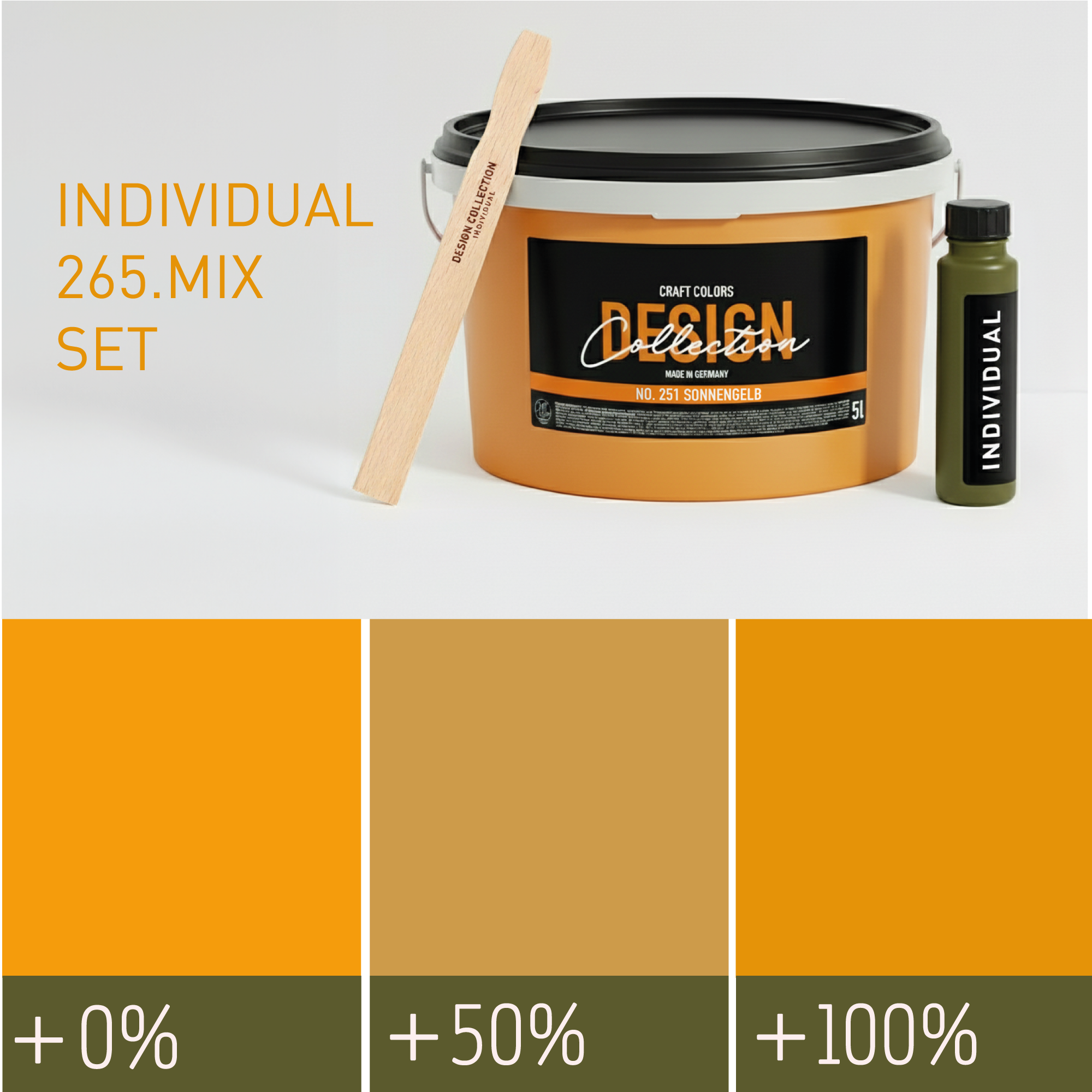 Peinture murale jaune moutarde n° 265.mix DC Individual