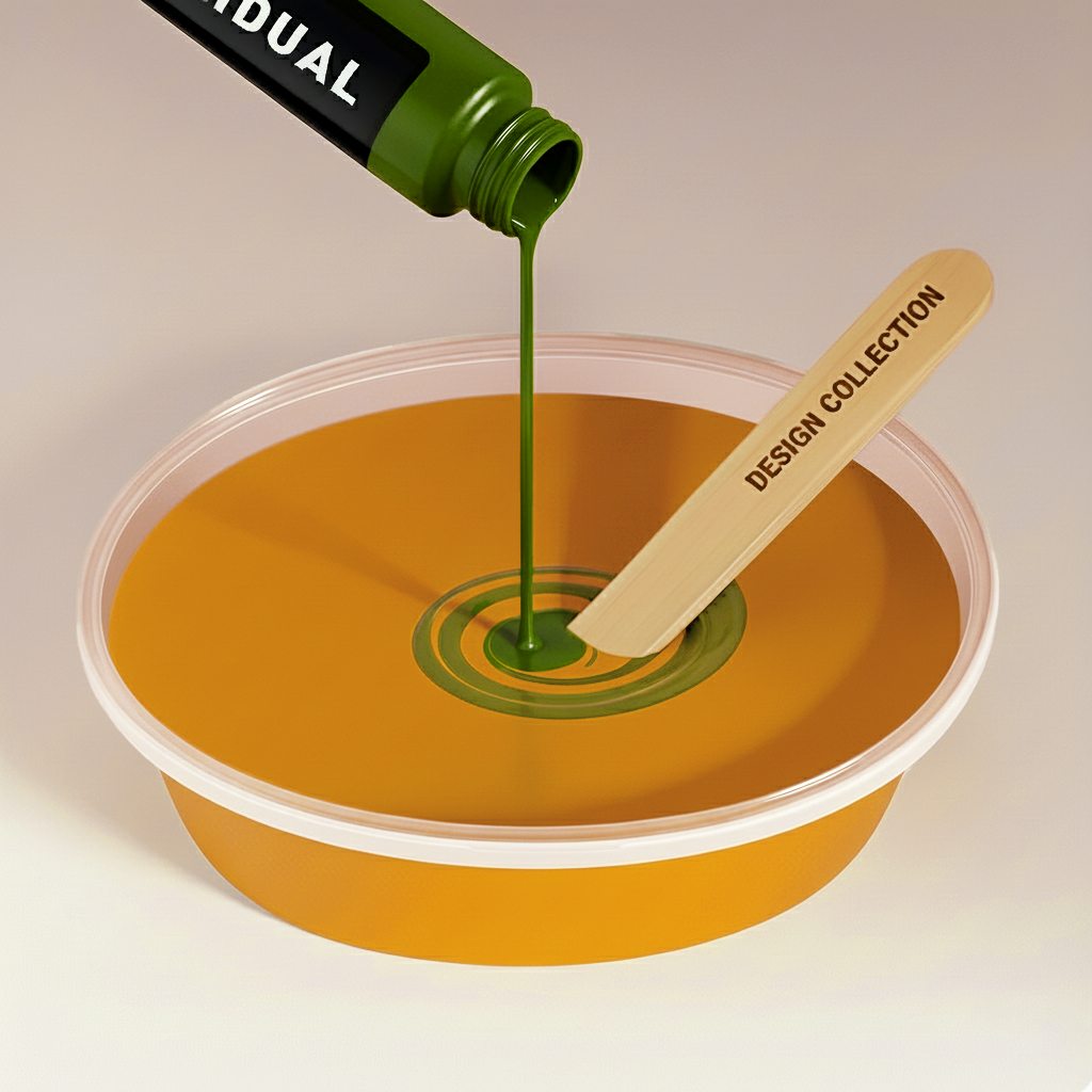 Peinture murale jaune moutarde n° 265.mix DC Individual