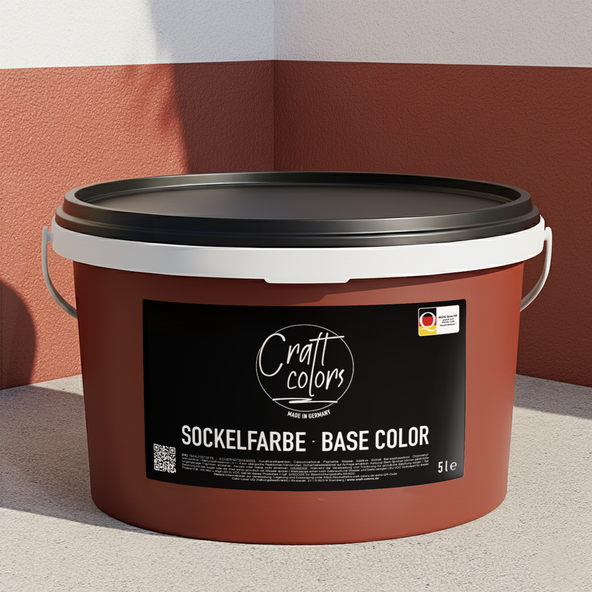 Peinture de base / peinture de façade 5L | Rouge brique 
