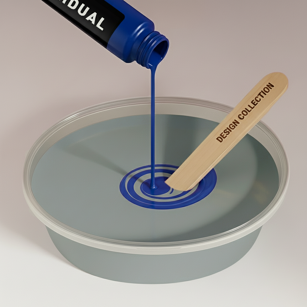 Peinture murale gris tourterelle gris-bleu n° 527.mix DC Individual