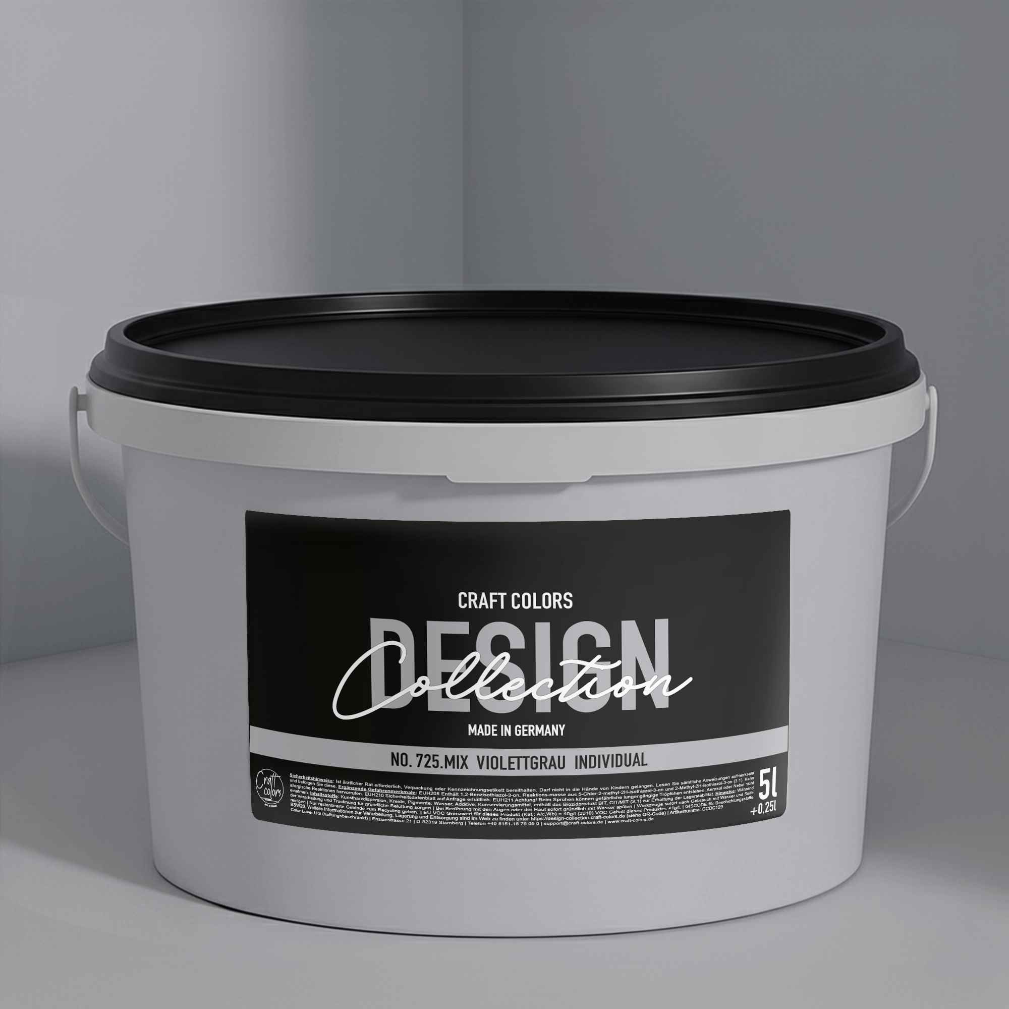 Peinture murale gris violet doux n° 725.mix DC Individual