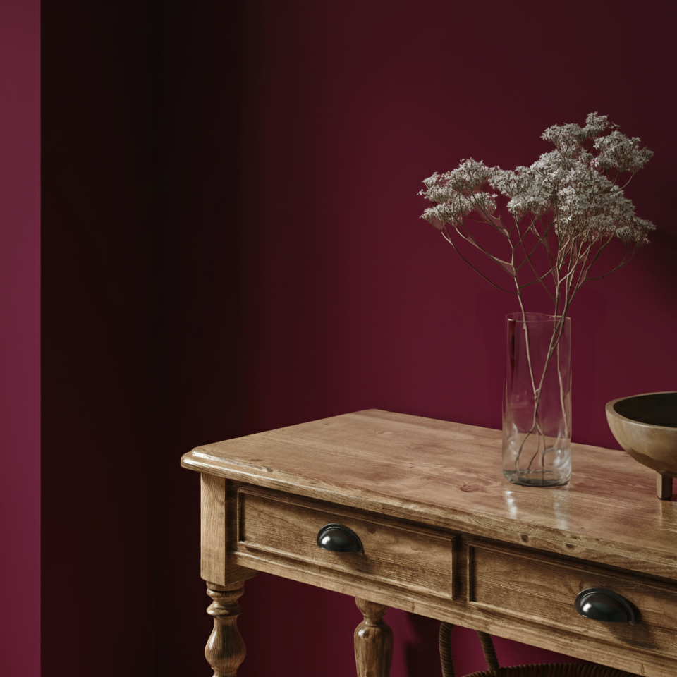 Peinture murale, rouge vin, n° 492, Collection Design (5 L), mat élégant